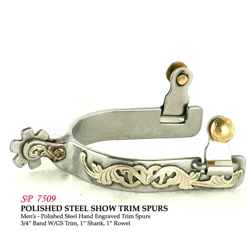 A full set of engraved spurs SP7509 manufacturer of harness supplies, Jiangsu Tengben horse harness