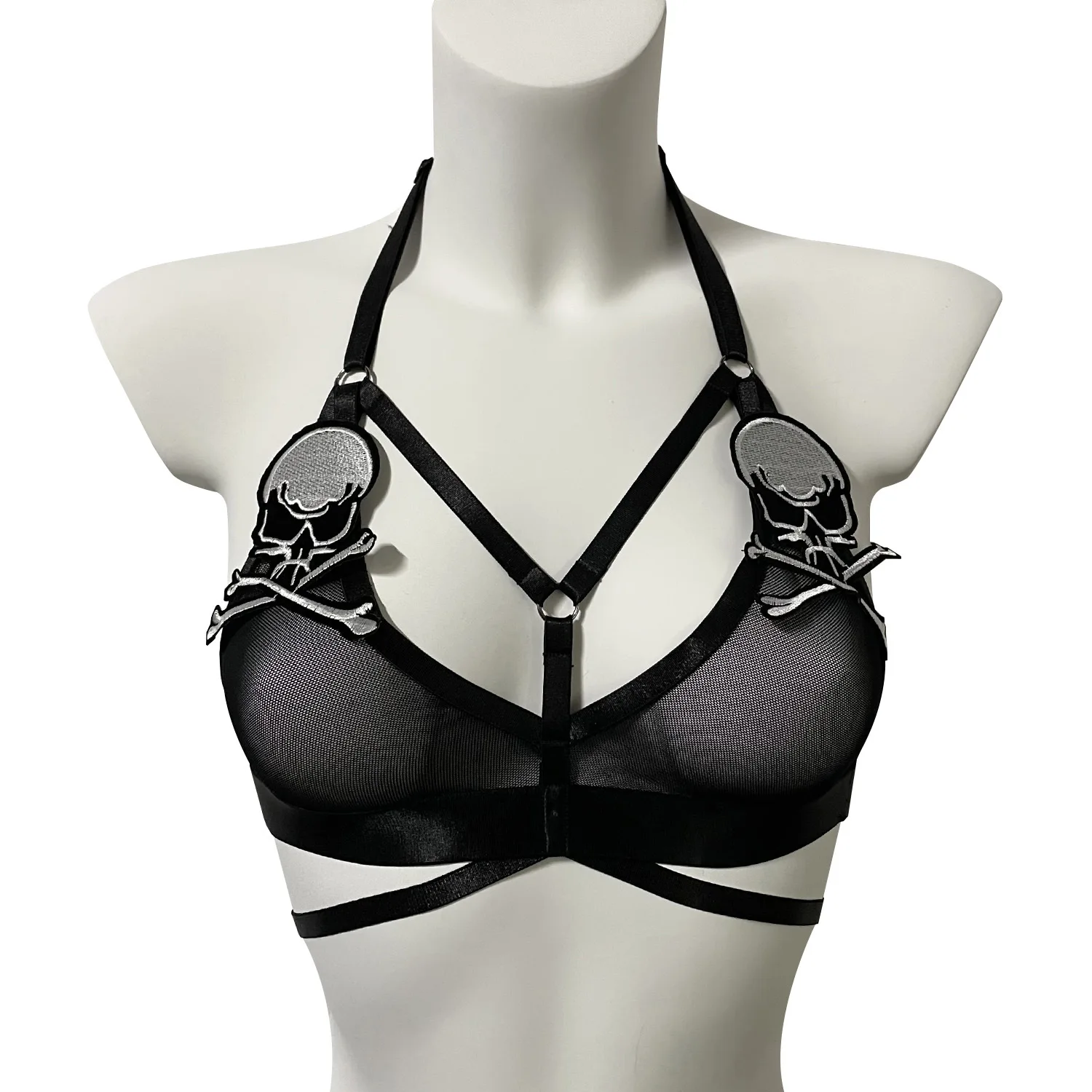 

Women Fetish Chest Bondage Harness Lingerie Harajuku Sexy Body Harness Bra Erotic Body Cage Bra Gothic Suspenders Garter Belt