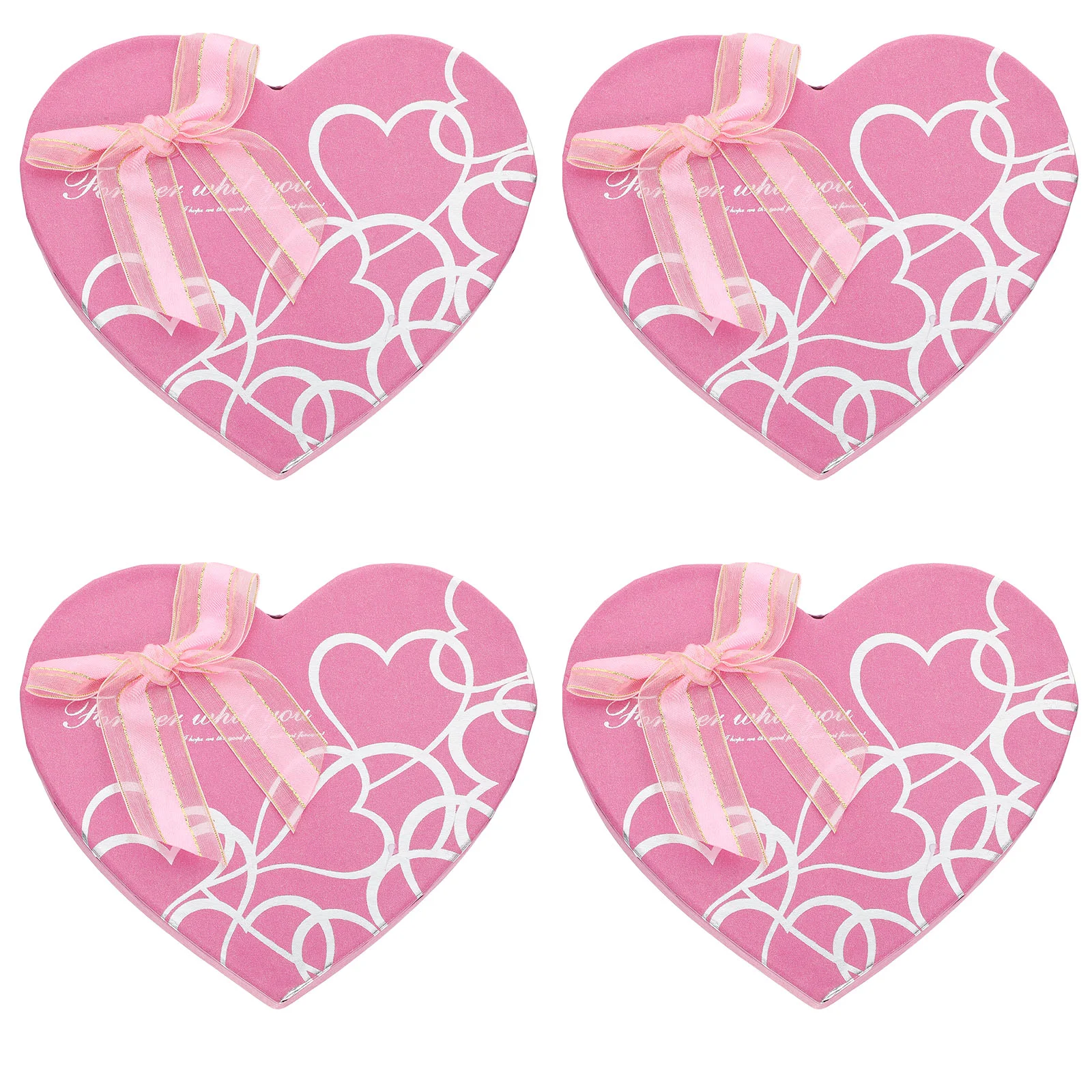 

4 Pcs Macaron Heart Shaped Chocolate Box Mother Cupcake Boxes Cups Paper Jam Hearts
