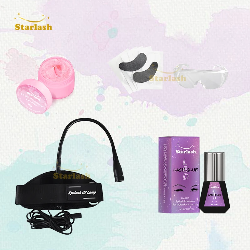 Starlash Wrist UV Lamp Set UV Glue Remover Eye pads Goggles with Foot Pedal