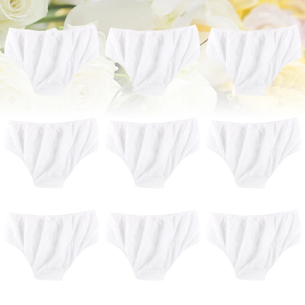 

100pcs Disposable Panties Women Travel Briefs High Waisted Cotton Underwear Adult Spa Tan Fitness