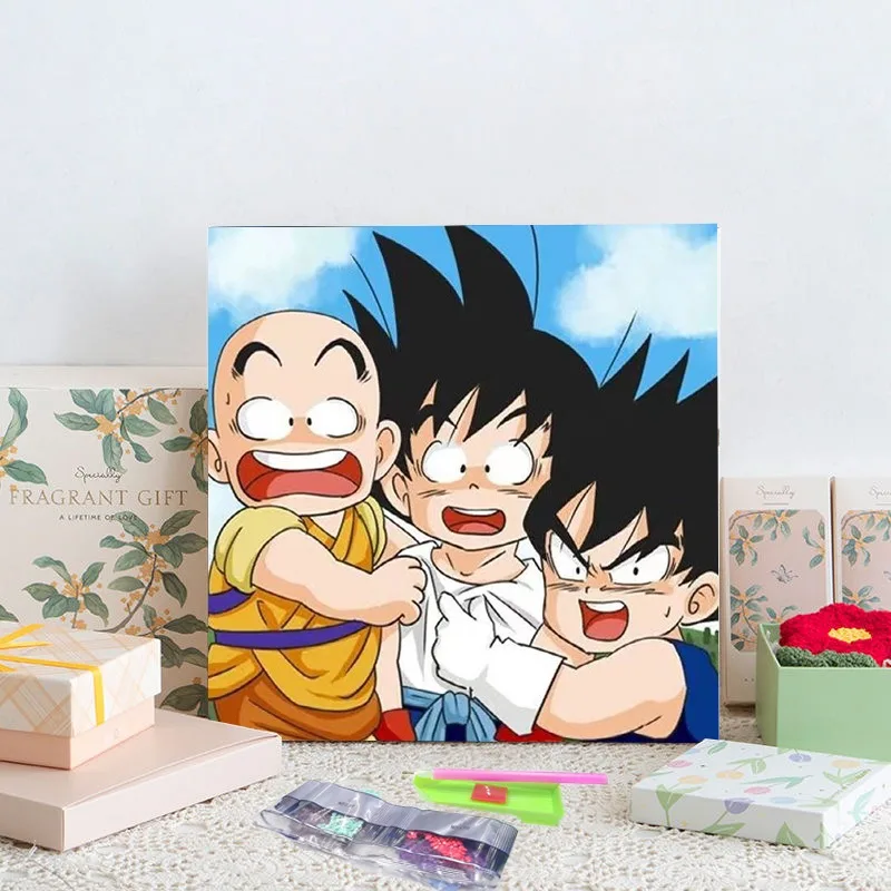 Neue Heiße Verkauf 20x20 Cartoon Anime Dragon Ball Diamant Malerei Handgemachte DIY Diamant Aufkleber Dekoration Malerei