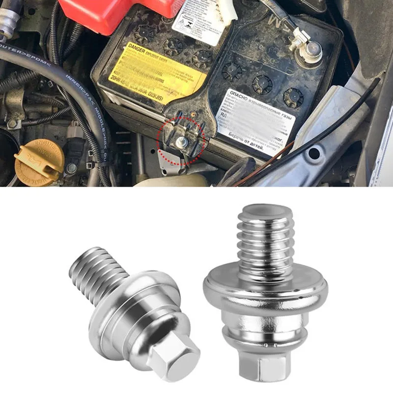 2pcs 3/8''-16 Battery Terminal Bolts Universal Fit Side Terminal Battery Bolts For Chevrolet GMC Buick Oldsmobile