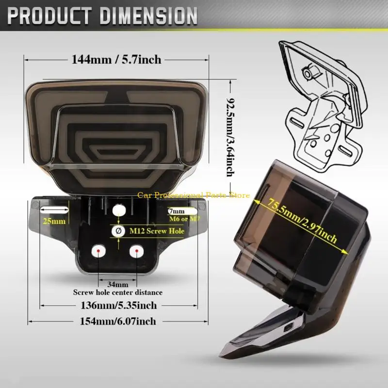 R53d 턴 신호 방향 깜박이 오토바이 후면 조명 브레이크 라이트 TMX125/155 CG125 통합 LED 테일 라이트