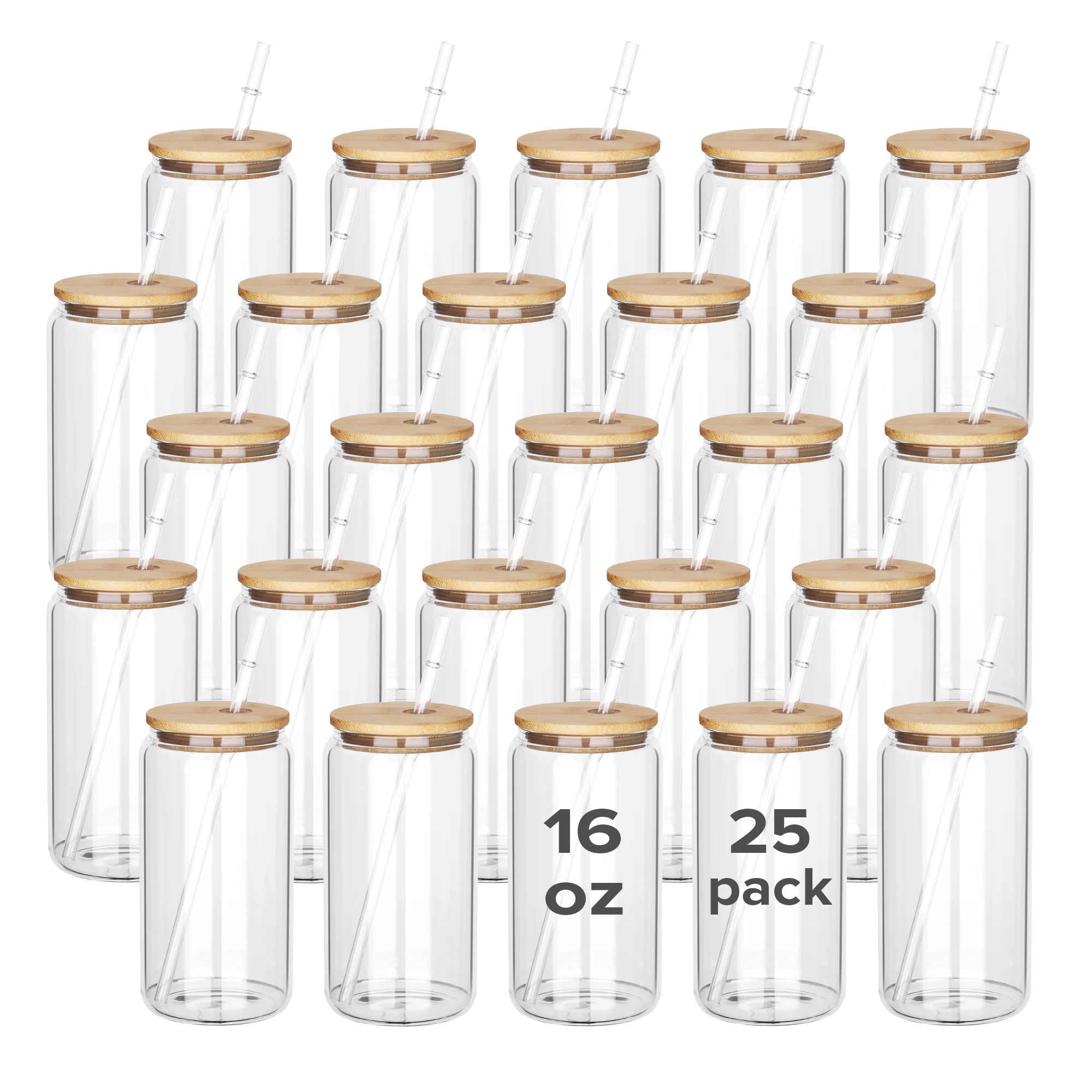 Sublimation Mug Blank - Стеклянный стакан для сублимации 16 унций,