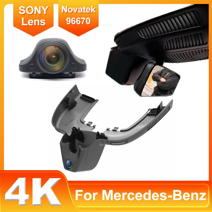 New! UHD 4K Plug and play Wifi Car DVR Video Recorder Dash Cam For Mercedes-Benz GLE C167 GLE450 GLS gls400 GLS450 Deluxe 19-23