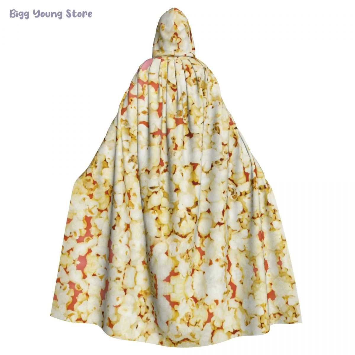 Fla Lay Popcorn Hooded Cloak Polyester Unisex Witch Cape Costume Accessory