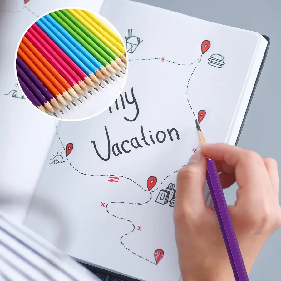 60 قطعة أقلام رصاص HB 2 أقلام رصاص خشبية غير شحذ مع ممحاة قلم رصاص سداسي لطيف جرافيت رقم 2 قلم للبالغين هدية امتحان Sc