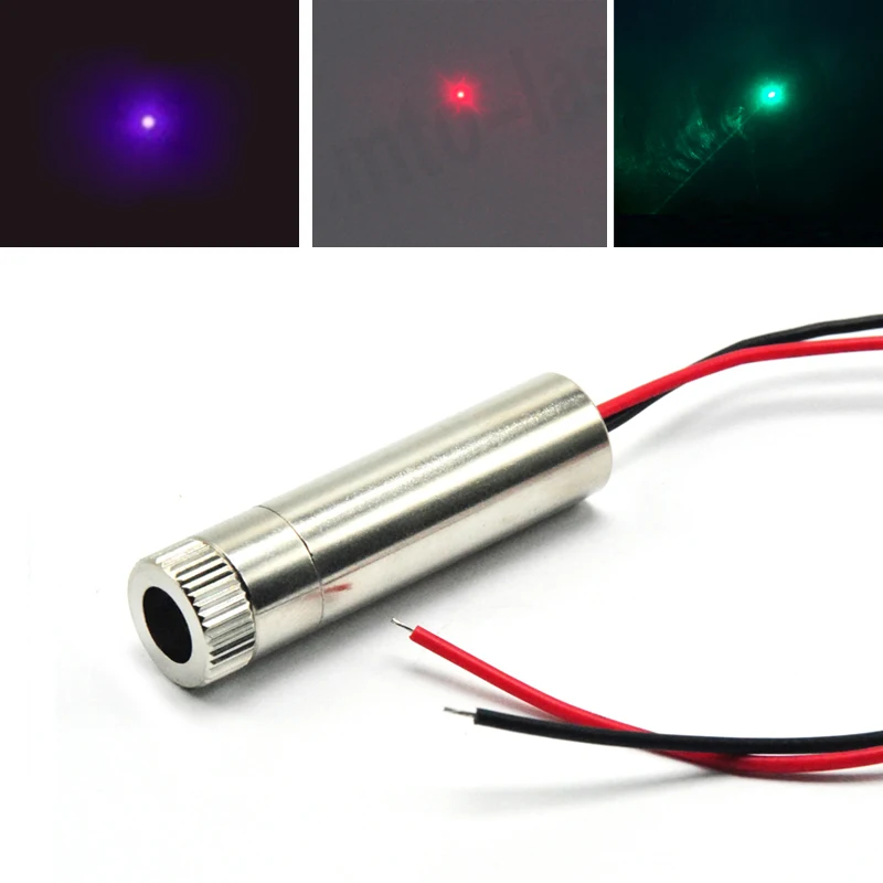 

405nm 520nm 650nm Laser 50mW 100mW 200mW Violet/Green/Red Dot Light Diode Module 12x45mm