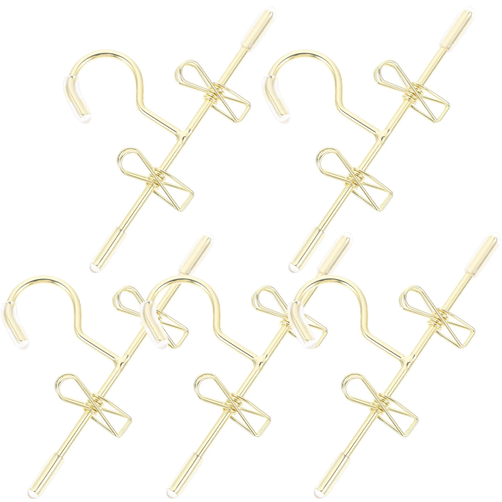 

5 Pcs Hanger Delicate Small Hangers Baby Dolls Clothing Mini Dress Hanging Racks Iron House Babies