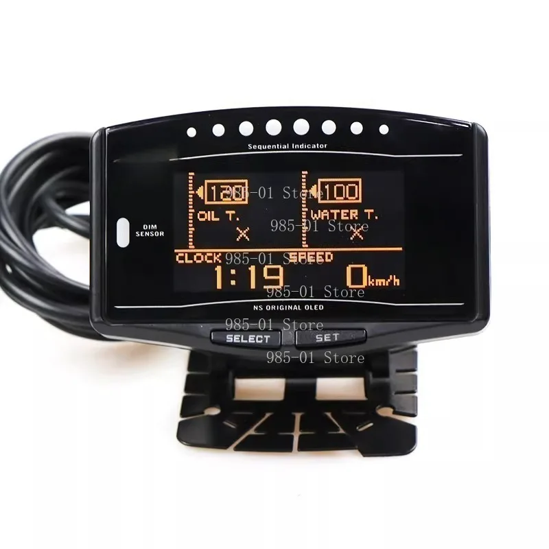 10‑in‑1 Multi‑Function Racing Gauge Water Temp Oil Temp Turbo Boost Meter Universal Car Gauge