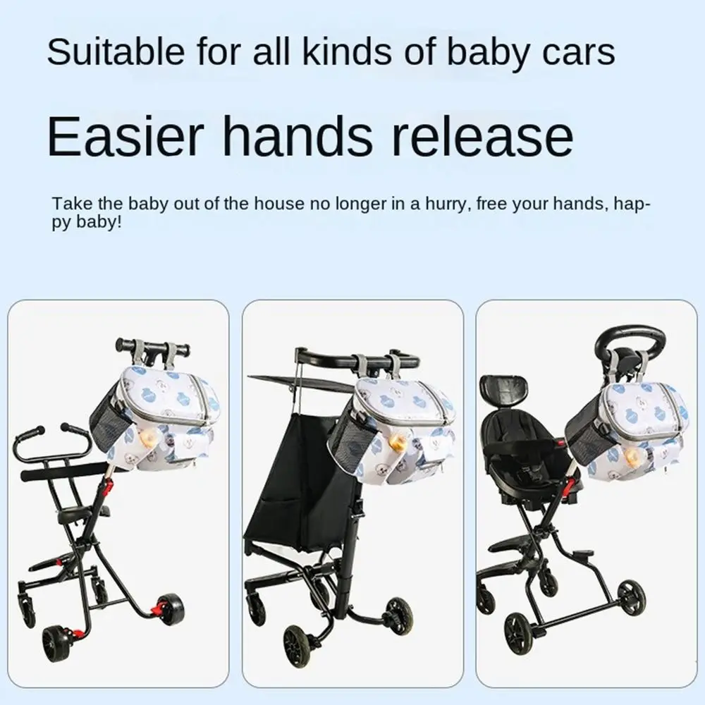 

Multifunction Baby Pram Organizer Oxford Cloth Large-capacity Baby Stroller Hanging Bag Diaper Bottle Storage Waterproof