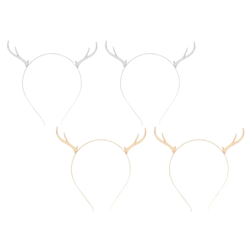 

4pcs Deer Headdress Hair Band Christmas Headbands Headdress Deer Antler Hair Band Accessories Festive Winter Holiday