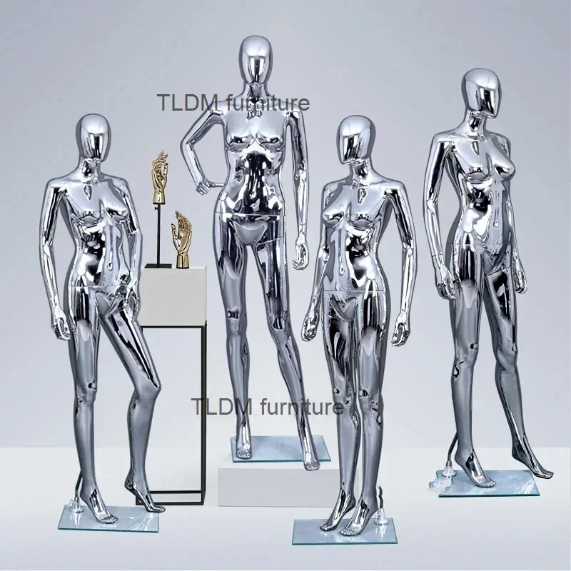 

Full body Electroplating Mannequin Wedding Dress Mannequin for Women's Clothing Props Dummy Model Display Stand Mannequin Body Z