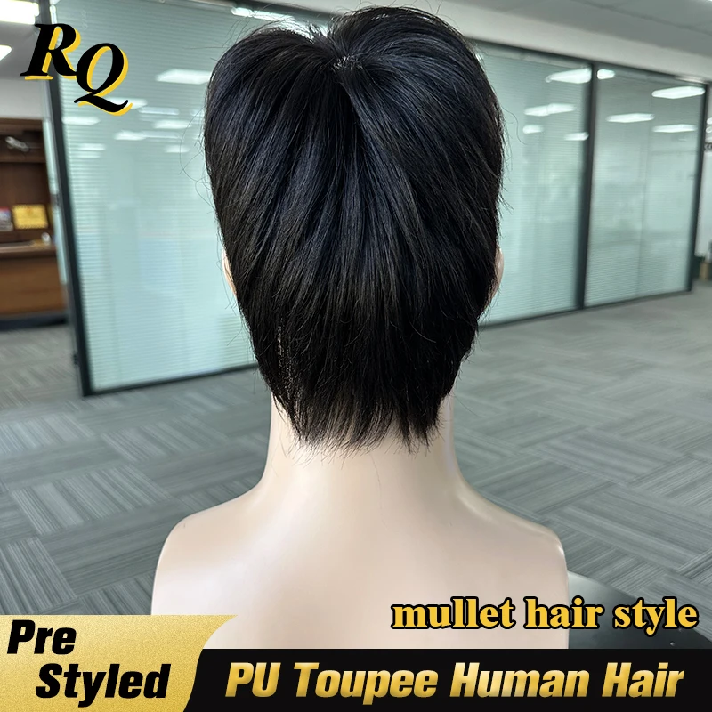 بو الشعر المستعار للرجال البوري قبل نصب الرجال الشعر المستعار 100% شعر بشري حقيقي بولي Base قاعدة الشعر المستعار نظام استبدال الشعر قطعة Protesis الذكور