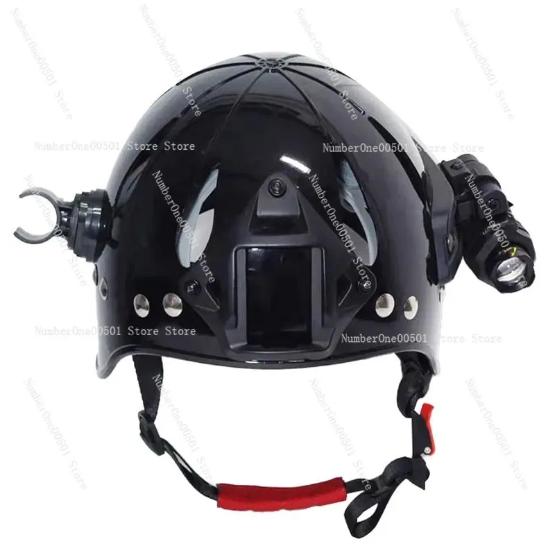 Diving helmet anti-impact thickened seawater corrosion resistance emergency fire multi-functional tactical water rescue helmet view 3