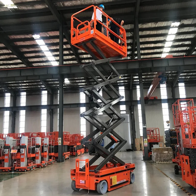 YG High Performance Scissor Lift Platform Electric Self Propelled Aerial Work Telescopic Handler Lifting Table Platform for Peru