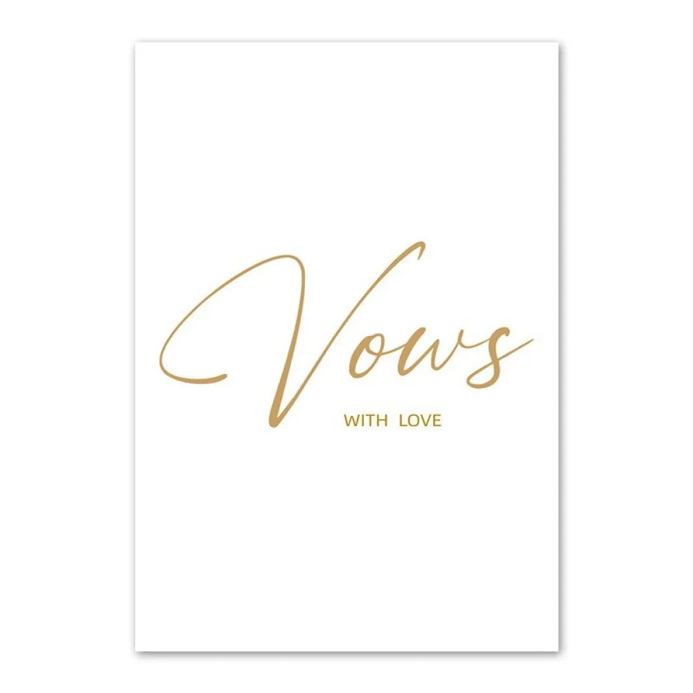 Refined Wedding Vows Stationery Gold Foil Decorative Cards For Bridal Ceremony Keepsake Booklets Personalised Writing Material