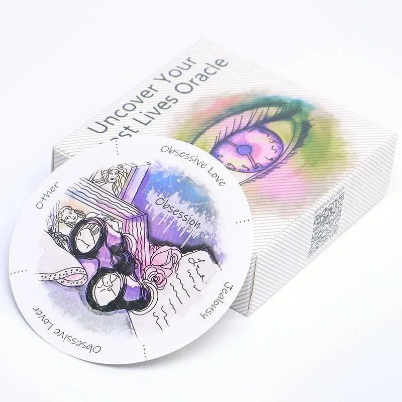 1Pcs Uncover Your Past Life Oracle Deck Round Shape Tarot Game Divination Oracle Cards The Wild Unknown Archetypes Tarot