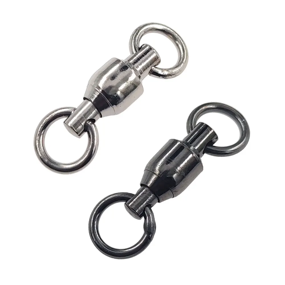 5-10pcs Fishing Swivels Ball Bearing Swivels with Solid Ring Bass Saltwater Fishing Tackle Big Game Fishing Equipment