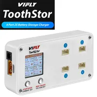 VIFLY ToothStor 4 Port 2S Balance Charger With Storage Mode LCD Display LiHV/LiPo Battery For RC FPV Freestyle Racing Drone