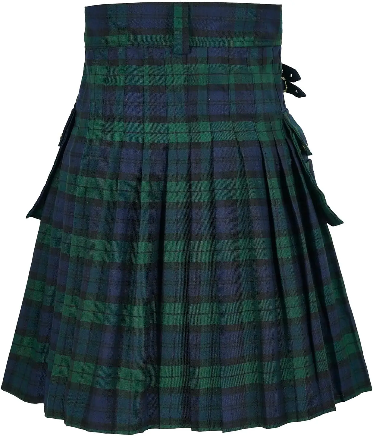 남성 유틸리티 킬트 핀 스코틀랜드 타탄 의류 블랙 & 아일랜드 하이브리드 로얄 스튜어트 포켓 킬트