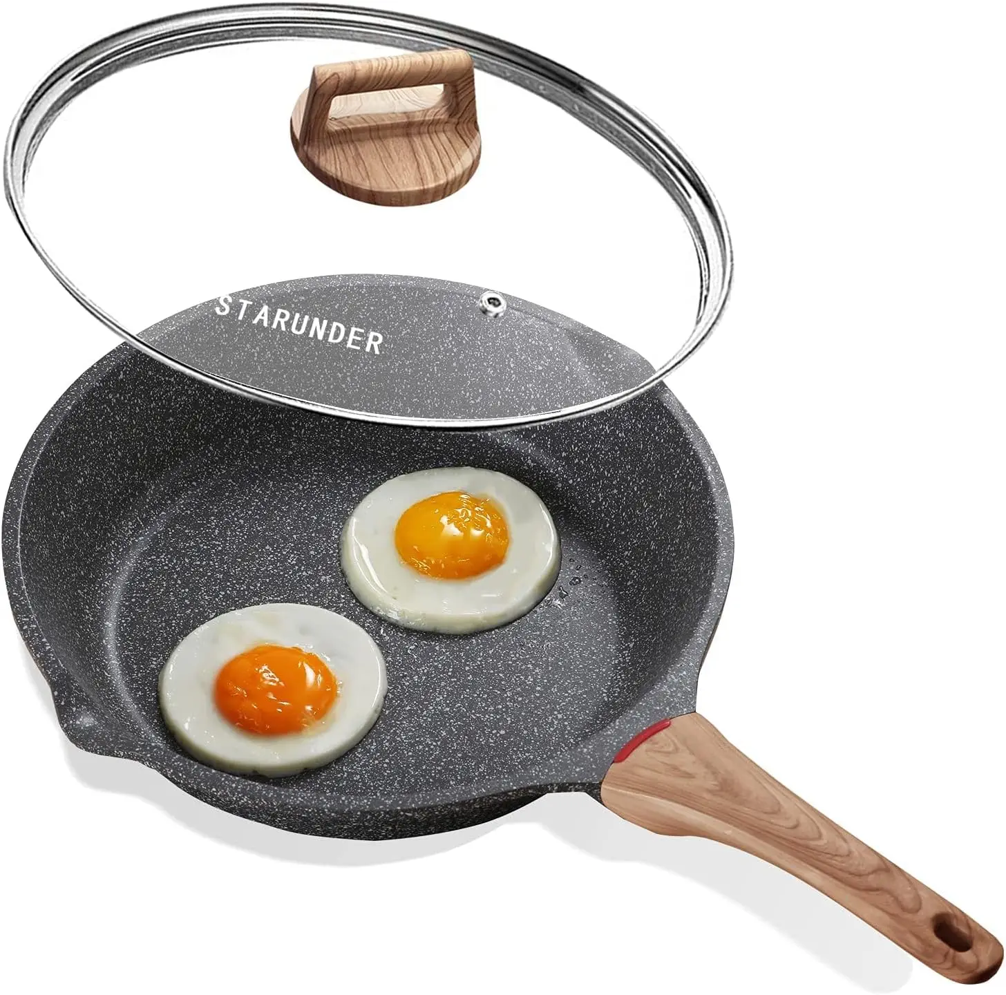 

Induction Nonstick Frying Pan, Swiss Medical Stone Omelette Pan, PFOA-Free, 9.5 Inch