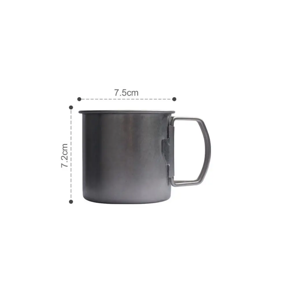 Outdoor Camping Mug Camping Cookware Travel 260ml Water Cup Stainless Steel Nature Hike Folding Cup