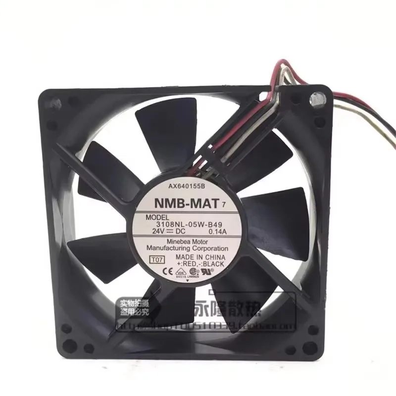 

Original 3108NL-05W-B49 24V 0.14A 80 * 80 * 20MM 8CM 3-wire shutdown alarm frequency converter Cooling fan