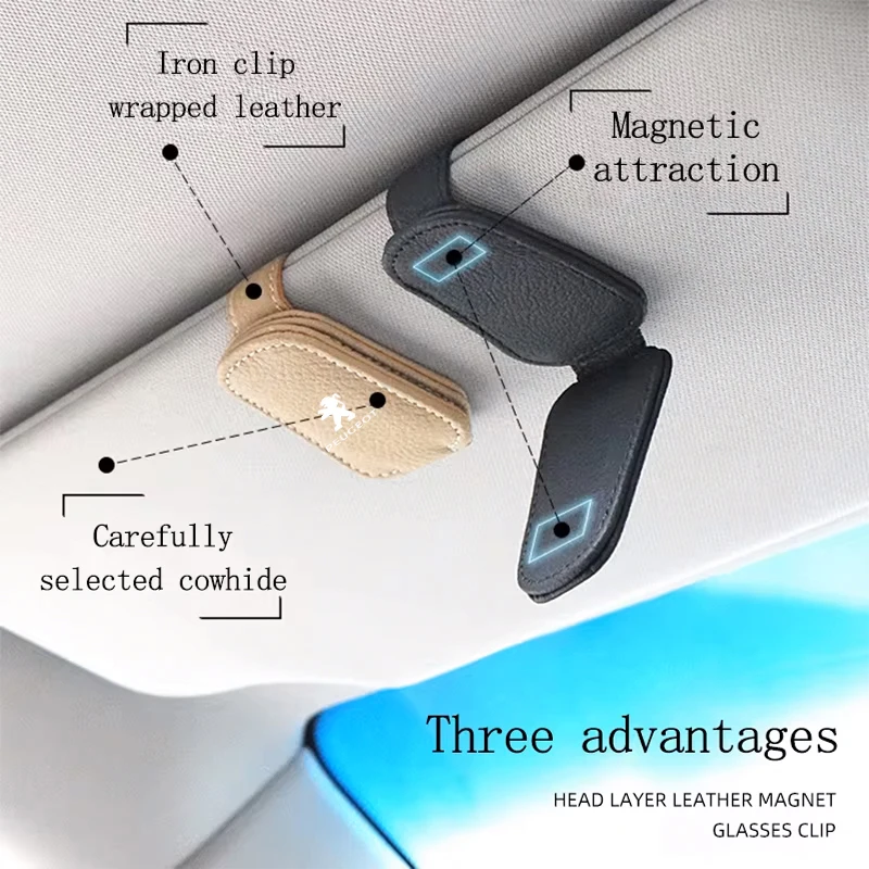 سيارة الشمس قناع نظارات كليب بو الجلود حامل النظارات الشمسية لبيجو 208 3008 308 2008 207 107 508 607 106 406 407 307 206 301 4