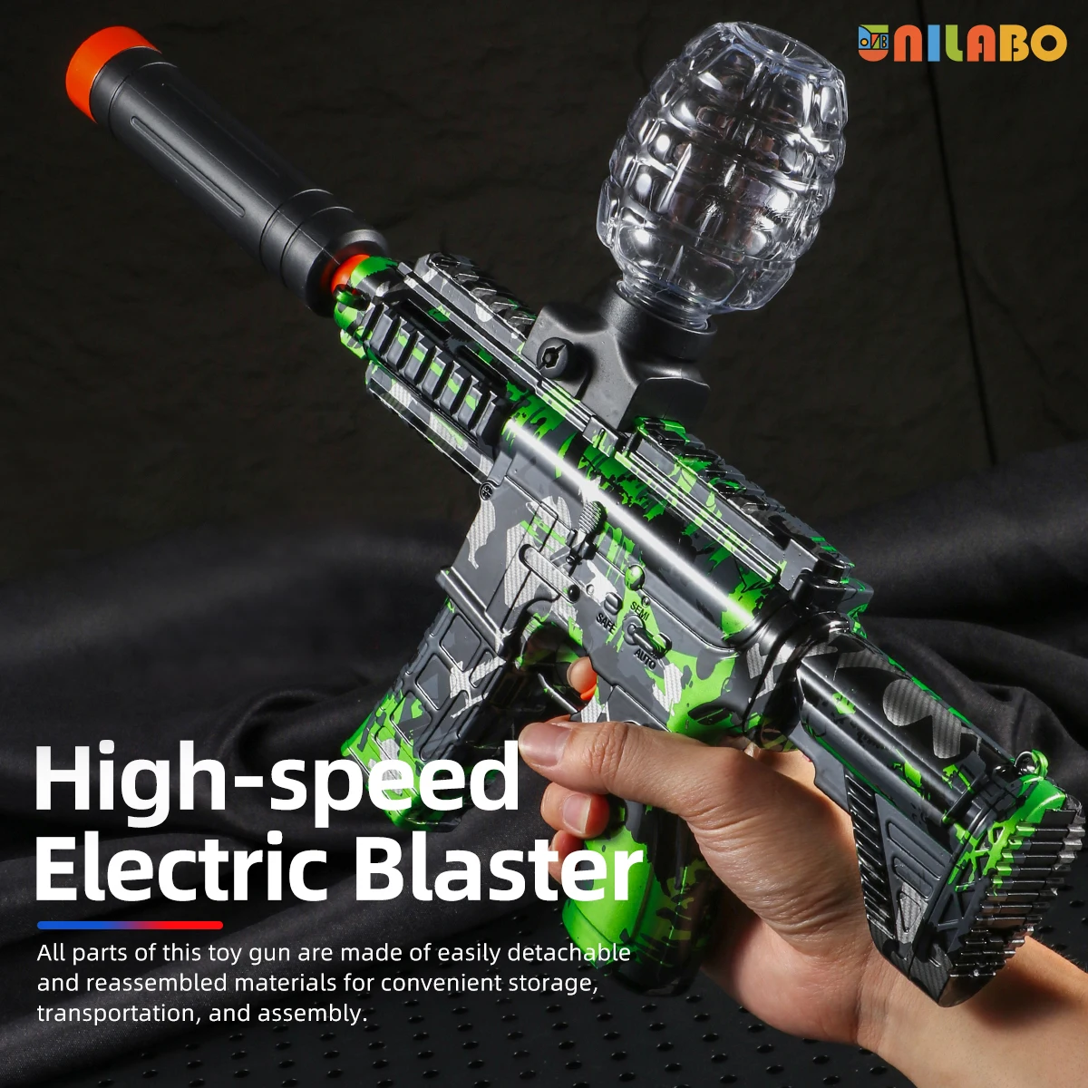 M416 Electric Blaster Gun Toys, Rechargeable Automatic Outdoor Toys for Team Family Activities, Perfect Gift(Bullets Excluded)