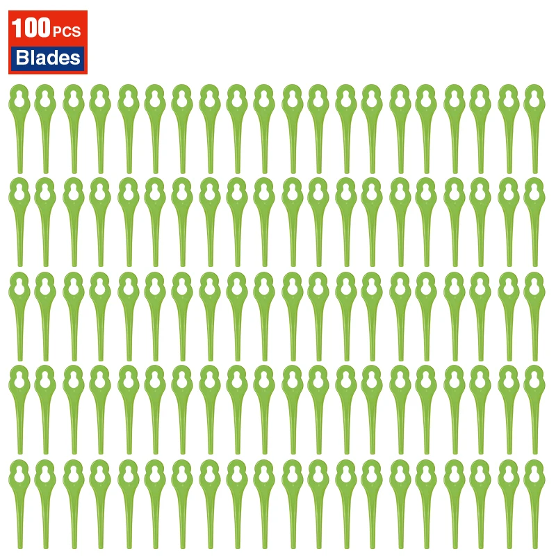 WORKPRO 20/100Pcs Plastic Spare Blade Suitable for Cordless Grass Trimmer Garden Lawn Trimmer Spare Blade Replaced