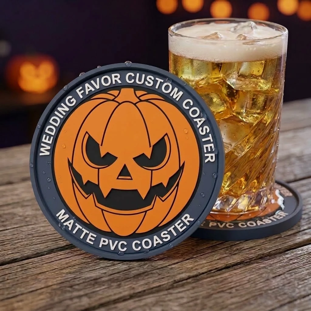 Customized Printed Logo Drink Coaster Durable PVC Silicone Rubber Tea Coffee Insulation Mat for Business Events