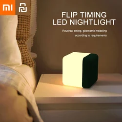 Xiaomi Youpin Flip Night Light USB Rechargeable Timing LED Atmosphere Table Lamp Bedroom Bedside Lamp Sleeping Light Home Decor