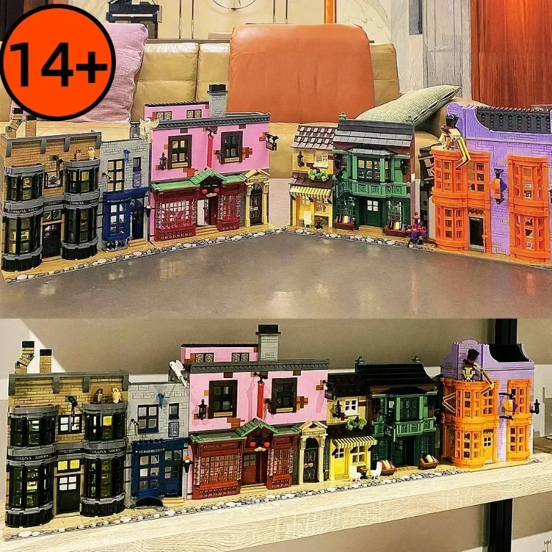 

5544pcs Hot Toy Movie Game Harry Wizarding World Shops Diagon Alley 75978 Building Blocks Model Toy Christmas Birthday Gifts