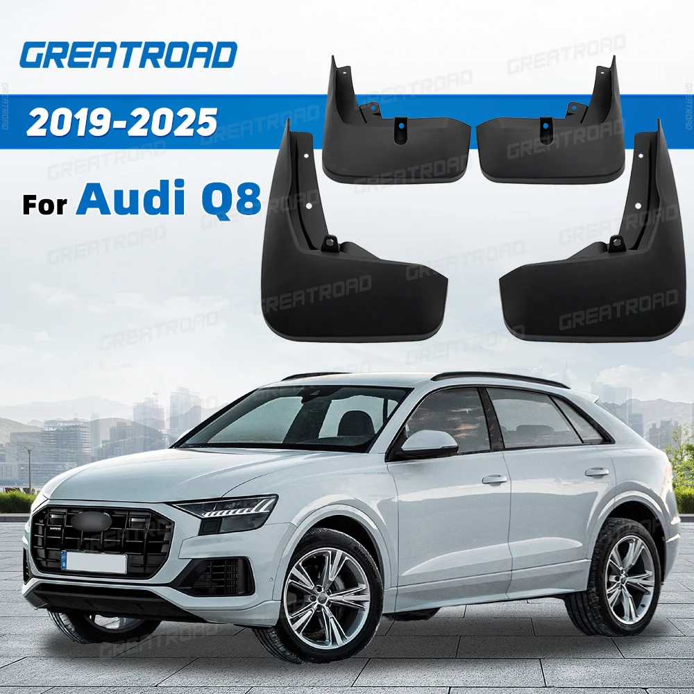 アウディ-q8-2019-2020-2021-2022-2023-2024-2025-フェンダー-マッドフラップ-スプラッシュガード-マッドガード-泥除け-車-アクセサリー