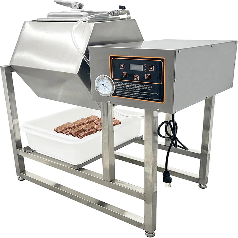 전기 고기 텀블러 마리네이터 38L 상업용 식품 진공 펌프 야채 스테인리스 스틸 고기 양념기 (육포, 소시지용)