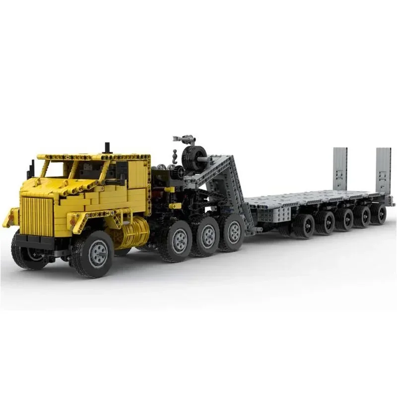 Electric MOC-94995 Front + MOC-95000 Semi-trailer Combination Series Assembly Block Model 2426 Parts Children's Birthday Toygift