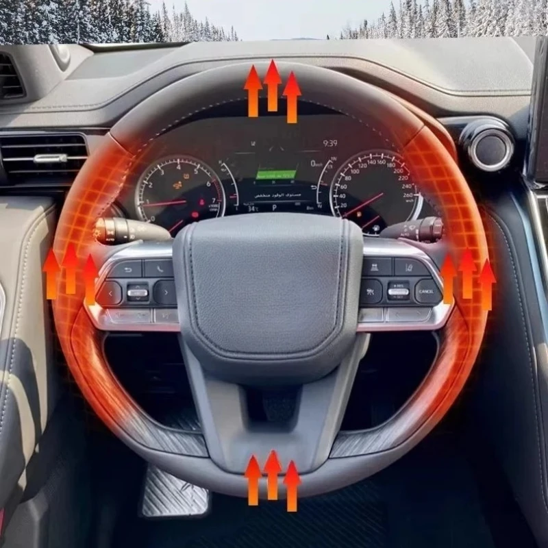 Car Steering Wheel Modification Constant Temperature Electric Heating Steering Wheels For Toyota Land Cruiser LC300 2022-2025