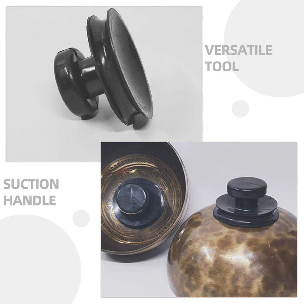 

2pcs Suction Cup 60mm Black Rubber Accessories Sound Bowl Replacement Singing Bowl Accessories Part Meditation Tool