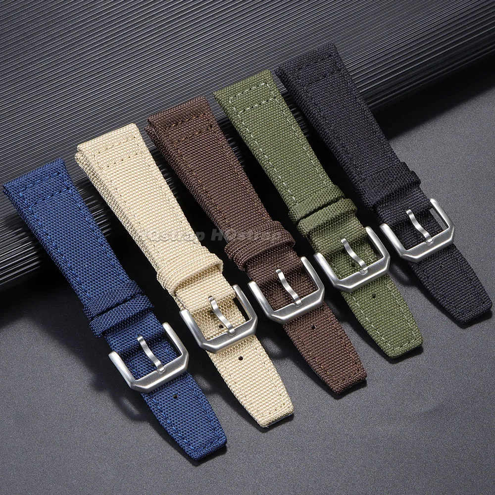 Nylon Watch Strap 20mm 21mm 22mm for IWC Pilot Fabric Universal Bracelet Canvas Business Sport Women Men Replacement Wristband