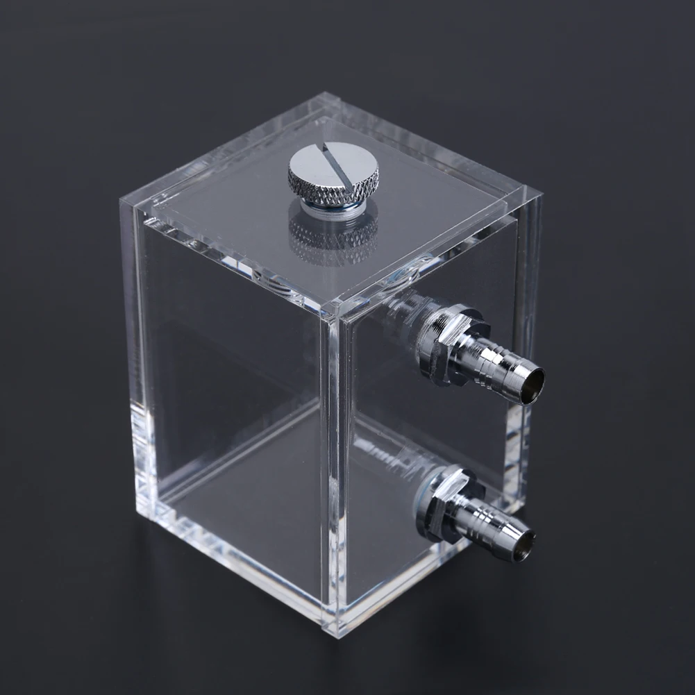 200ml Acrylic Water Tank Cooler G1/4 2 Thread Clear Water Tank Reservoir 5mm Thickness for PC Liquid Cooling System Accessories view 6