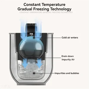 Whisky clair Grande boule de glace sans bulles Plaque à glace de qualité alimentaire Grande boule ronde à glace 6 meilleures machines à glaçons clairs en vente - No 1