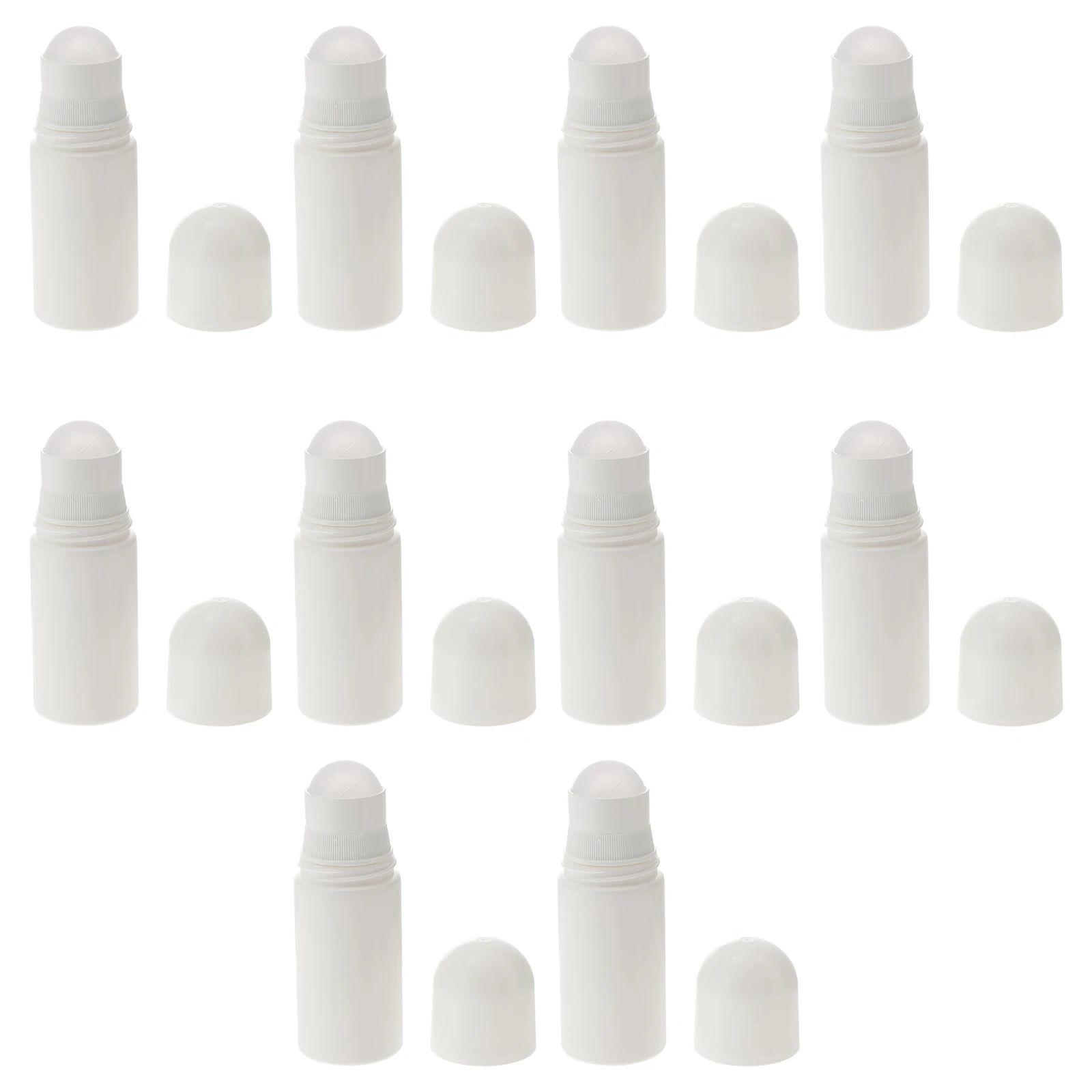 

10 Pcs 50ml Roller Bottle Empty Plastic Aromatherapy Oil Bottles Portable Travel Size Perfume Container Packaging Lotion