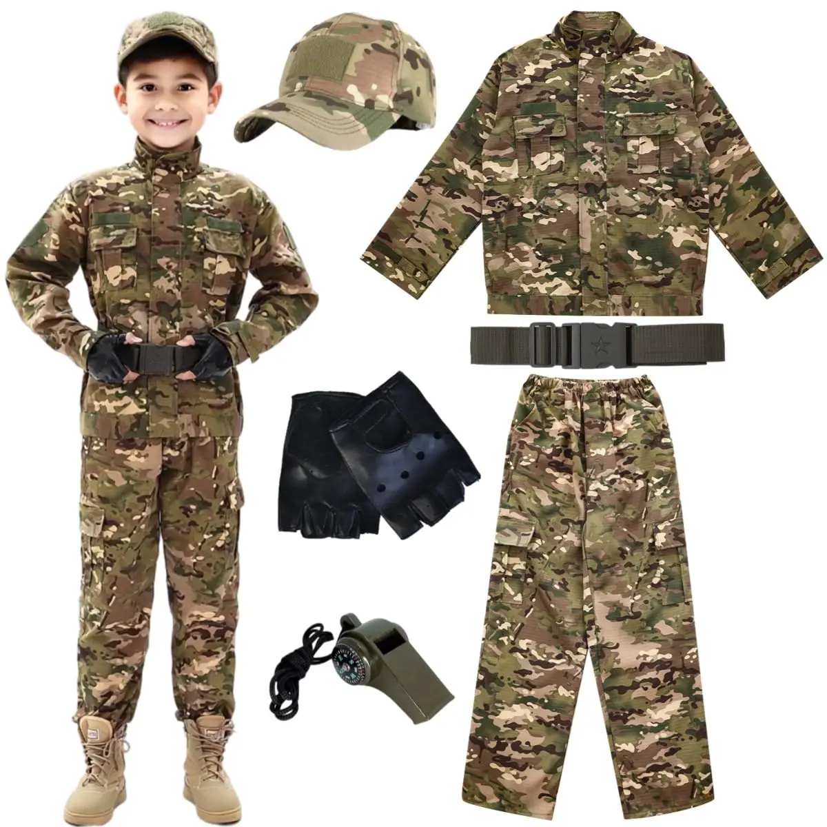 

Children's Tactical Clothing Camouflage Clothing Set School Performance Summer Camp Training Clothing Soldiers Kid's Clothing