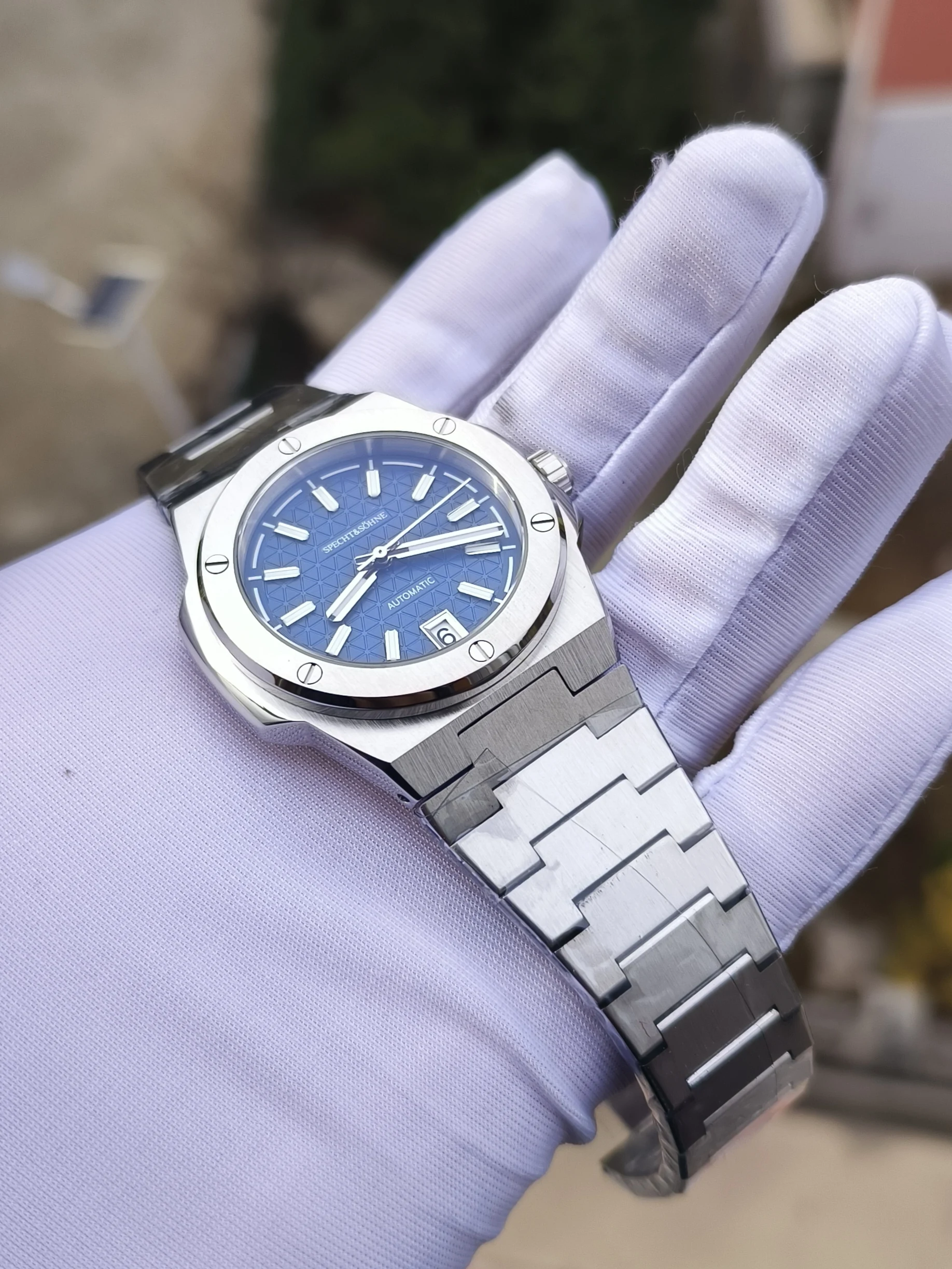 Specht&Söhne 2025 Fashion Business 37MM Watch Japan NH35 Movement Stainless Steel Noctilucent Luxury Sports Watch 50m Waterproof