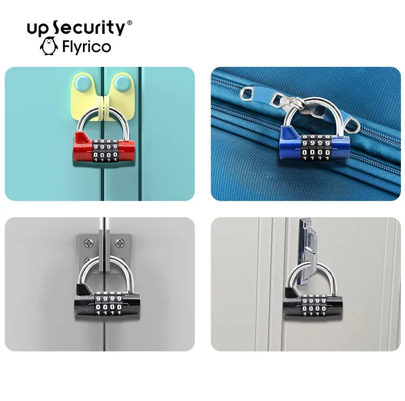 4 Gym Club Trumpet Locker Toolbox Security Window Padlock U-shaped Password Lock 06-4H