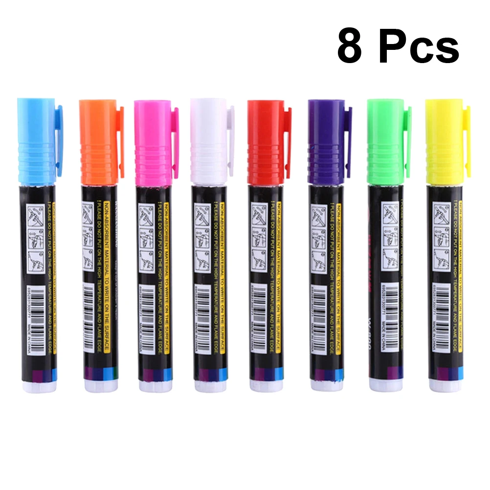 

8pcs 8 Colors Marker Pen Set Eco-friendly Smooth Writing Beekeeping Tools Stationery Daily Use Whiteboard Pen