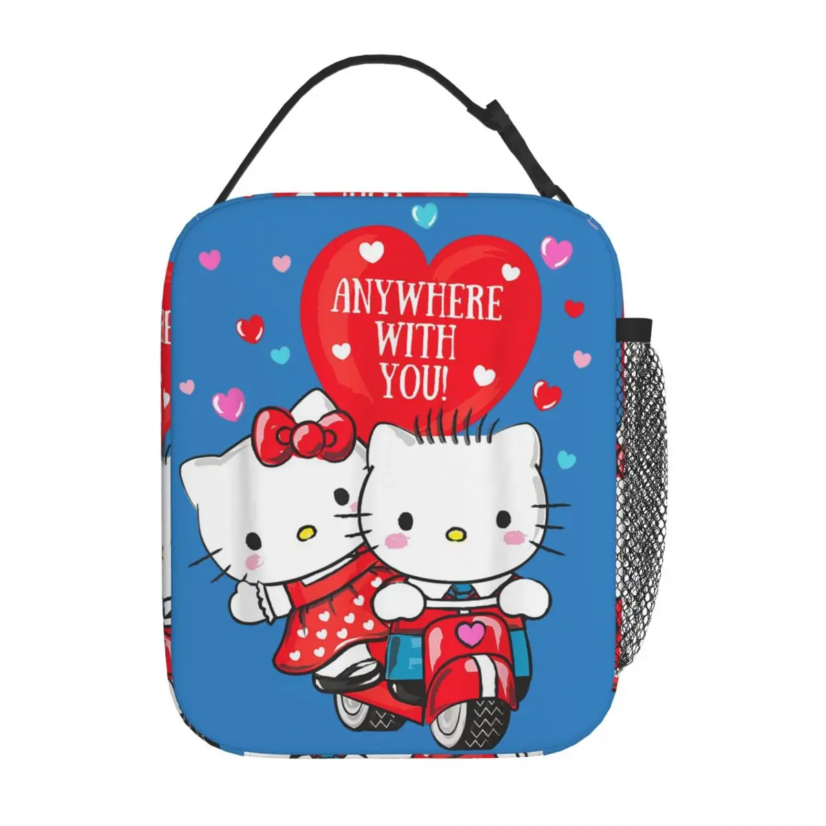 

Изолированная сумка для обеда Hello Kitty And Dear Daniel Valentine, термосумка Контейнер для обеда Большая сумка-тоут Ланч-бокс для пляжных путешествий