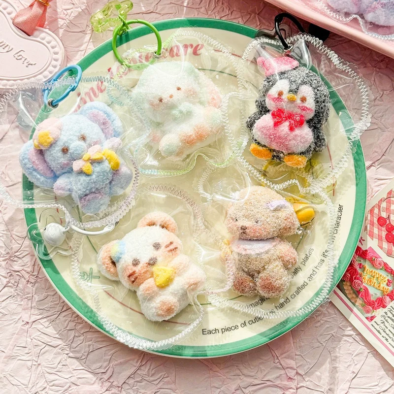 كارتون طابا سكوشي سيليكون بوتيك ماكياج لطيف كبير الحيوان ضغط لعبة أرنب صغير الهامستر حقيبة قلادة فتاة هدية عيد ميلاد #3